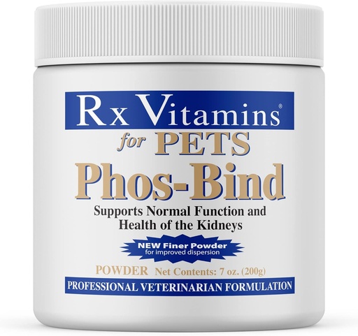 [BRSWIAQ5O4DAMHIV] Rx Vitamins Phos-Bind - Kidney Support Supplement Powder - Phosphate Binder for Cats & Dogs for Kidney Health - Supports Normal Kidney Cleanse and Essential Kidney Care - 200g