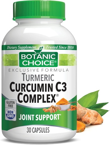 [BRSWIBQQA4BWK2T4] Botanic Choice Curcumin C3 Complex with Bioperine - Adult Daily Supplement - 30 Pills