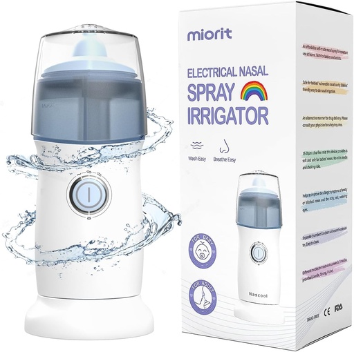 [BRSROAINOZ7RUDI2] Nasal Irrigator with Gental Spray - Ultra Fine Mist - Irrigation for Sinus Relief - Nose Cleaner Aspirator System - Waterproof