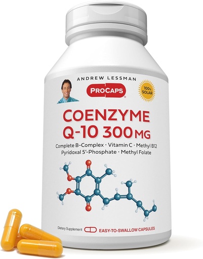 [BRSREHTQOYCBMALP] ANDREW LESSMAN Coenzyme Q-10 300 mg 120 Capsules - Essential for Energy Production and Optimum Key Organ Function, Anti-Oxidant Support, Depleted by Aging, Plus B-Complex. Easy to Swallow Capsules