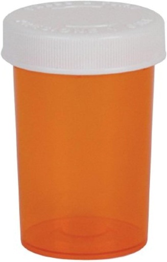[BRSWECQCBYMREC3V] Ezy Dose Pill, Medicine, Vitamin Container & Vial, 20 Dram Storage, Child-Resistant Cap (Case of 180)