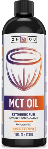 [BRSWGGD4C4DWCE3Z] ZHOU MCT Oil : 52862: Oil, Unflavored (Btl-Plastic) 16oz