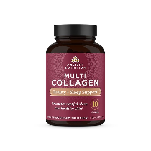 [BRSWYZ37CIAWEHIV] Ancient Nutrition Collagen Pills for Hair, Skin and Nails, Beauty + Sleep 90 Ct, Collagen Supplement + Magnesium, Supports Skin and Nails, Sleep, Paleo and Keto Friendly, Gluten Free