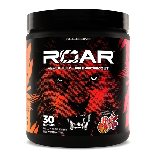 [BRSRO2YPBAGWKAD2] Rule 1 Proteins R1 Roar - Pre-Workout Powder with Creatine, Beta-Alanine, Citrulline, Electrolytes & Caffeine (30 Servings, Fruit Punch)