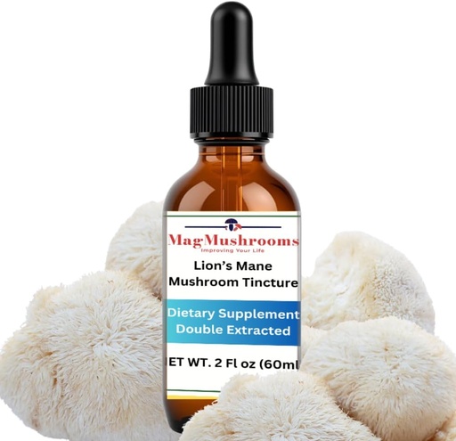 [BRSROHDYBN5BSETU] Leeuwen mane tinctuur, hoge potentie, dubbele extractie, 60 dagelijkse doses