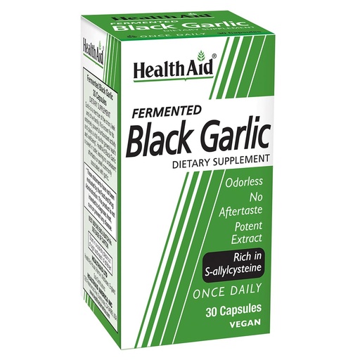 [BRSWIFY5PNYBO3DE] HealthAid Fermented Black Garlic – Once-Daily Odorless Softgel | 30 Softgels | Rich in S-Allylcysteine | Vegan & Non-GMO