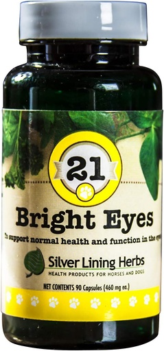 [BRSWIGAIBACB4H3M] Silver Lining Herbs 21 Bright Eyes - Supports Dog Eye Health - Maintains Normal Mineral Levels for Dog's Eyes - Natural Herbs Supporting Long Term Canine Eye Health - 90 Capsules