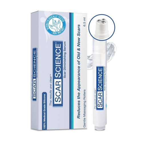 [BRSRO2Q7CQDWME3L] Silicone Scar Gel with Scar-Smoothing Tri-Roller Tip – Designed for Scar Massage – Medical-Grade Silicone for Surgical, C-Section & Acne Scars – Fragrance-Free & Hypoallergenic