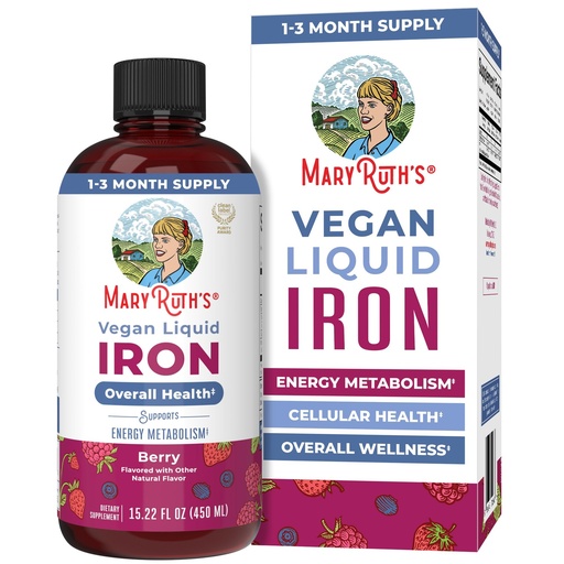[BRSWGCYEOF4BGCYY] Iron Supplement for Women Men & Kids | Liquid Iron Supplement for Women Men & Kids | Iron for Healthy Blood & Oxygen | Ages 4 & Up | Sugar Free | Vegan | Non-GMO | Gluten Free | 15.22 Fl Oz