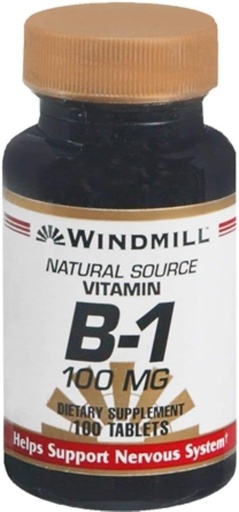 [BRSWKHYNBYBROYLK] Vitamin B-1 100 mg Tablets 100 TB - Buy Packs and SAVE (Pack of 4)