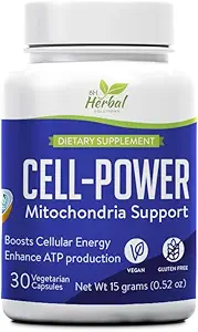 [BRSRAFLYBECAI2QV] CellPower Mitochondrial Support - Mitochondrial Energy Boost Herbal Supplement - Natural Support for Enhanced ATP Production & Cellular Vitality - 100% Natural and Herbal