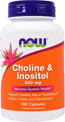 [BRSWIYQ6CAPR2HDO] Now Foods Now Foods, (3 Pack) Choline & Inositol, 500 mg, 100 Capsules