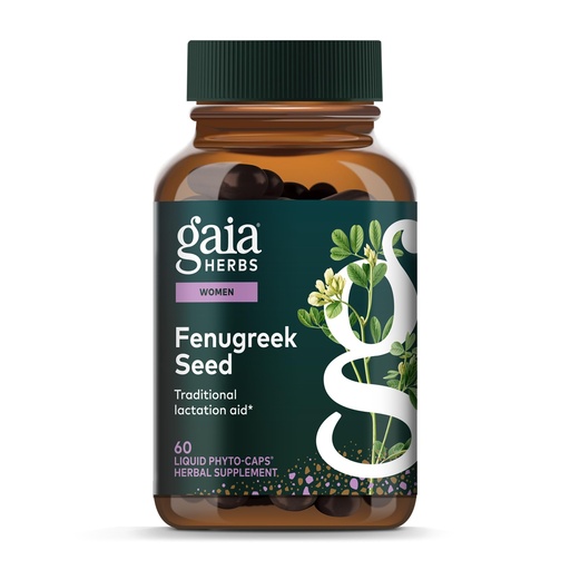 [BRSWIYL7C4ARU23M] Gaia Herbs Fenugreek Seed - Helps Support Healthy Lactation & Breast Milk Production* - Made with Fenugreek Seeds - 60 Vegan Liquid Phyto-Capsules (20 Servings)