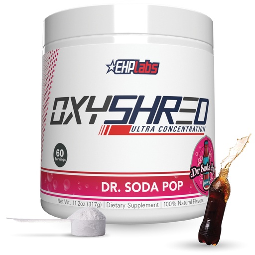 [BRSRAZLQCF5BSAAZ] EHP Labs OxyShred Thermogenic Fat Burner - Pre-Workout Powder with L-Glutamine, Acetyl L-Carnitine, Metabolism Booster, Weight Loss, Appetite Control, Energy Drink, Dr. Soda Pop, 60 Servings