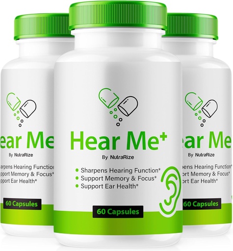 [BRSRAAYHBB6QG3LK] (3 Pack) Hear Me + Capsules, Official HearMe + Pills, Hear Me Plus Ear Formula for A Healthy Hearing, Premium HearMe Plus for Ear Health, Natural Ear Cleaner Support, Hear Me+ Review (180 Capsules)