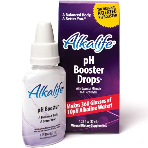 [BRSWGGQQAB5AM3AZ] Alkalife pH Booster Drops, 1 Pack, Turn Any Drinking Water Into pH 10 Alkaline Water, 360 Servings Per Bottle, The Original Patented Formula, Electrolytes & Minerals