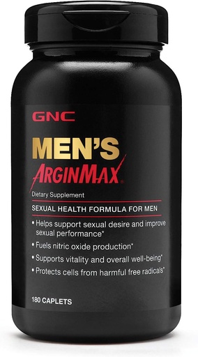 [BRSWIYAION6R2HTM] GNC Mens Arginmax spolno zdravje dodatek za moške, 180 Count, podpira pretok krvi in vitalnost