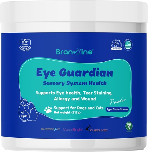 [BRSRMHD6BB5GCFLV] Guardián de ojos para gatos y perros - Soporta salud de ojos, tenedor, alergia y heridos (117g) con MaquiBright (Peso superior)