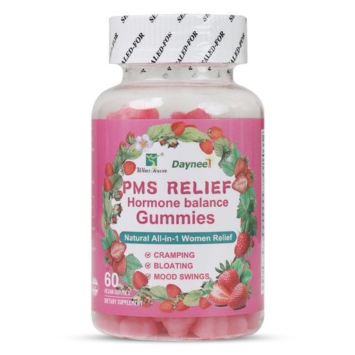 [BRSRAZALCNYAYYD2] PMS Relief Hormone Balance Gummies, 60 Ct | Menstrual Cramp Relief, Bloating, Mood Swings, Menopausal Support, Daily Wellness & Comfort