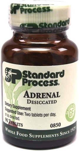 [BRSWK2QRCQBAKCT2] Standard Process- Adrenal Desiccated / Adrenal Support for Energy Production, Immune System Function and Adrenal Health, Gluten Free, 90 Tablets
