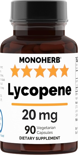 [BRSRA2T3O4FWO3L5] MONOHERB Lycopene 20 mg per Capsule - 90 Veg Capsules