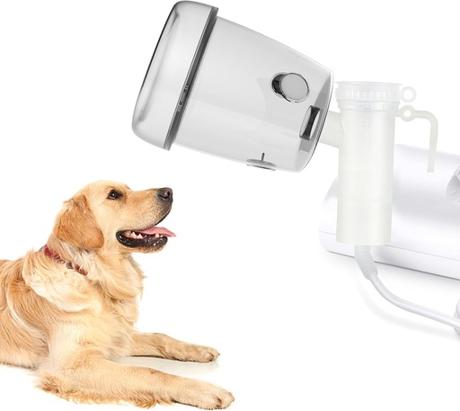 [BRSRAZYFC4NRUG32] Canine Nebulizer 컵 및 Inhaler 마스크 고양이와 개, 애완 동물 용 산소 마스크 ( 분무기 기계 포함) (L)