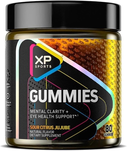 [BRSRAHTYBMFAIYL3] Performance Deportes Gummies – Claridad mental " Apoyo a la salud ocular, Sour Citrus Jujube Flavor, Cognitive Focus " Vision Care Supplement, 80 Gummies