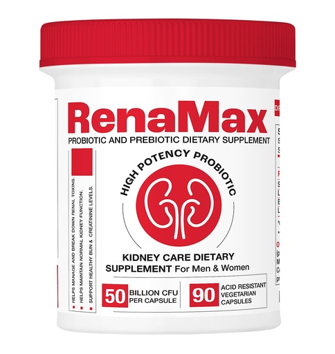 [BRSROHQZDMCWOYL7] Capsule Kidney Restores & Kidney Care Supplement - Probiotic & Prebiotic Supplement to Support Normal Kidney Function - 50 Billion CFU per Capsule - Made in U.S.A (90 Caps (1 Pack))