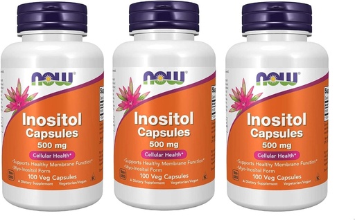 [BRSWIYYPOMMAGYA7] 现在食品 Inositol 500mg 100 Capsules (3包)