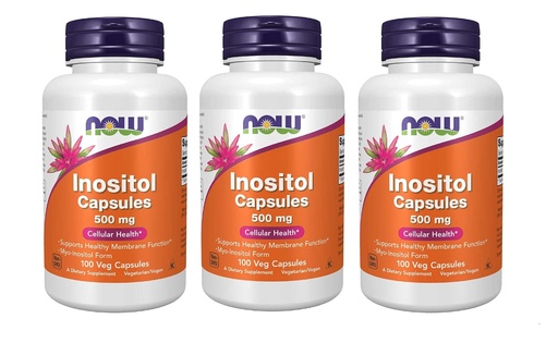 [BRSWIYYPOMMAGYA7] NOW Foods Foods Inositol 500mg,100 Capsules (Pack of 3)