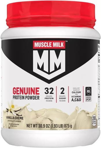 [BRSWECQ2OECROAL2] Muşchi Lapte Lean Musculare Vanilie Creme Proteină Pulbere, 1,93 Pound (Pachet de 1)