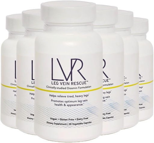 [BRSROBIZCJ4A2AI7] Klinicky študovaný Diosmin Varicose Vein and Leg Circulation Support 120 Day Supply - Spider Veins & Leg Edema Relief Citrus Bioflavonoids Natural Health Supplement (6 fľaše)