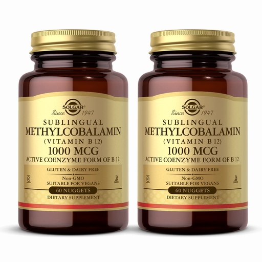 [BRSWIC3YO4OWCAIZ] Solgar Methylcobalamin (Vitamin B12) 1000 mcg - 60 Nuggets, Pack of 2 - Supports Energy Metabolism - Non-GMO, Vegan, Gluten Free, Dairy Free, Kosher - 120 Total Servings