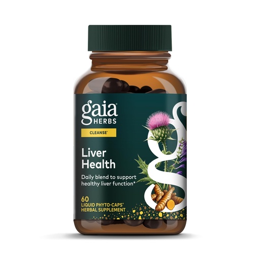 [BRSWIYL7C4ARUFDY] Gaia Herbs Liver Health - Supplement with Milk Thistle, Turmeric Root, Schisandra & Licorice Root for Liver & Cleanse Support* - 60 Vegan Liquid Phyto-Caps (60 Servings)