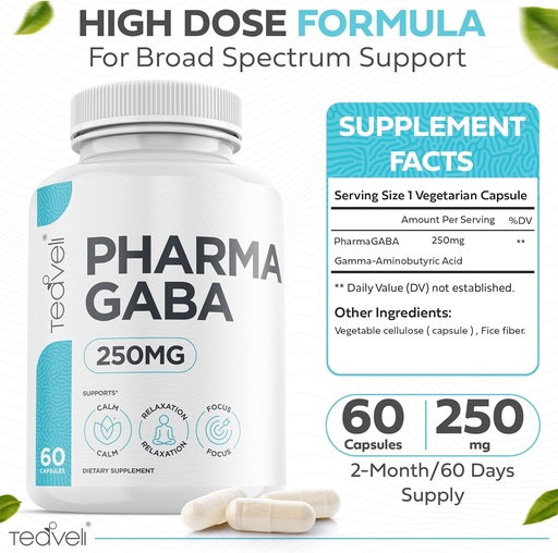 [BRSRAYIFBEMR4GY4] Teaveli The Focus and Sleep Bundle with PharmaGABA (250mg) and Apigenin (50mg).