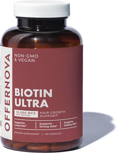 [BRSWKGANAYMACALI] Aanbodnova Biotin Ultra - Vitaminas para el Cabello con Biotina - Pastillas para Crecimiento del Pelo y Barba 