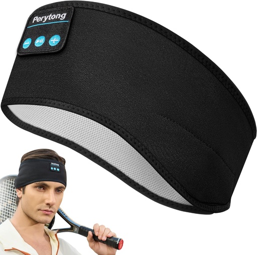 [BRSWYAD6O55G2CTD] Perytong Sleep Headphones Wireless, Bluetooth Sports Headband Headphones with Ultra-Thin HD Stereo Speakers, Unisex, Perfect for Sleeping,Workout,Jogging,Yoga,Insomnia, Air Travel, Meditation