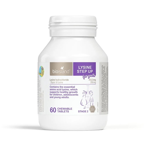 [BRSWGEAPOYHWC3DB] Bio Island Lysine Step Up for Youth 60 Chewable Tablets