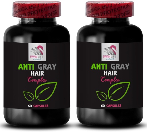 [BRSRAFIQOEHWECIZ] Anti gray hair pills - ANTI GRAY HAIR COMPLEX - Color balance, Gray hair control, Hair tone revival, Color revitalizer, Anti gray hair supplement, Color vitality booster, Fresh color 2 Bot 120 Caps