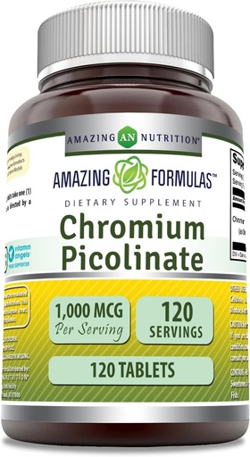 [BRSRM2YBCIMGKA3H] Amazing Formula Kromi Picolinate Supplement ... 1000 Mcg... 120 tablettia...