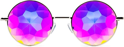 [BRSWGFQKAR4GOCD6] GloFX Imagine Kaleidoscope Glasses - Metal Frame - Rainbow Diffraction Rave EDM Festival