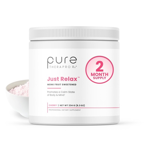 [BRSWIC32BUNWIGAV] Pure Therapro Rx Just Relax Cherry - 60 Servings | Supports Relaxed Mood & Healthy Blood Pressure | Myo-inositol, Di-Magnesium Malate, GABA, Taurine, & L-Theanine