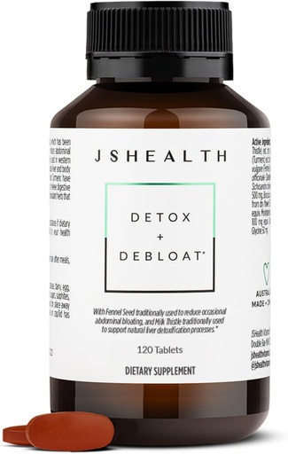 [BRSRAHAHDIHWK3IV] JSHealth Vitamins Detox and Debloat Liver Health Fórmula ← Liver Detox Pills ← Debloating Formula with Milk Thistle, Turmeric, Fennel ← Liver Cleanse Supplement (120 Tablets)