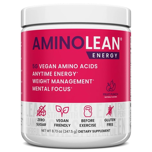 [BRSWKHAKCEHAA3LE] RSP NUTRITION AminoLean Pre Workout Powder, Amino Energy & Weight Management with Vegan BCAA Amino Acids, Natural Caffeine, Preworkout Boost for Men & Women, 30 Serv