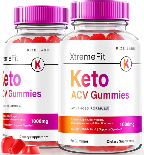 [BRSROZAROJ5RSFL4] rize лабораторій - Xtremefit Keto ACV Gummies для підвищення втрати ваги, розширена формула, Apple Cider Vinegar Supplement (120 Gummies)