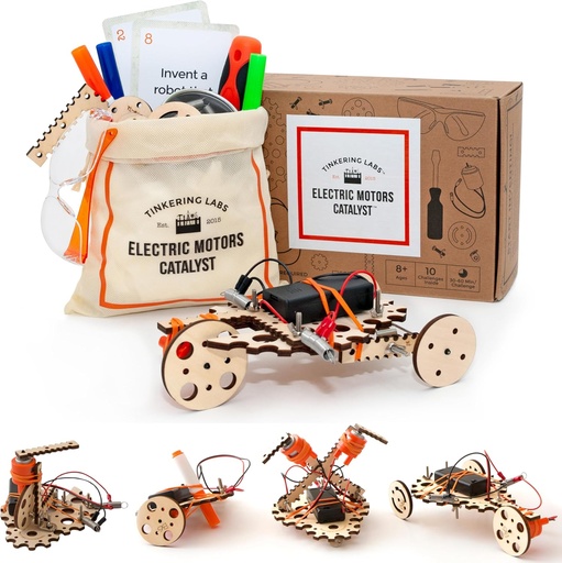 [BRSWKH34AQBRECA4] Robotics Engineering Kit | Designed by Scientists | 50 Plus Parts | 10 Plus STEM Projects for Kids 8 to 12 | Learn Electronics, Science | Grow Creativity, Grit | DIY Inventor Toy Gift