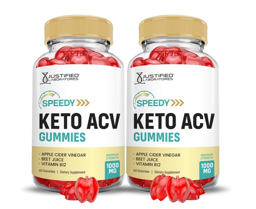 [BRSROZY6AEFQEYLB] (2 Pack) Speedy Keto ACV Gummies Advanced Formula 1000MG Speedy Keto Gummies Apple Cider Vinegar Formulated with Pomegranate Beet Juice Powder B12 Vegan Non GMO 120 Gummys