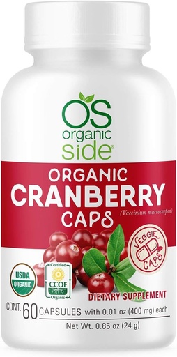 [BRSWYAT7O55WE2DG] عضوي من طراز Cranberry 60 Capsules - Prevention of UTI - Certified USDA - Non GMO - Vegan
