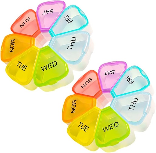 [BRSRMZL4OYFA4CT7] Weekly Large 7 Day Pill Organizer - Pill Box, Case, Container, Travel Dispenser - Fish Oil, Vitamins, Medicine Organizer