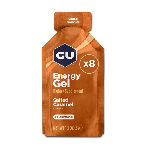 [BRSWIFQZOUJQGDTO] GU Energy Original Sports Nutrition Energy Gel, Vegan and Dairy-Free On-the-Go Energy for Any Workout, Salted Caramel, 8-Count